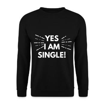 Single - Unisex Sweatshirt - black - Front - Alina (178cm) & Michal (187cm)
