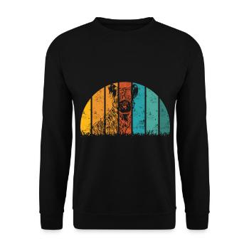 Skye Terrier Chien Vintage Rétro - Sweat-shirt Unisexe - noir - Devant - Alina (178cm) & Michal (187cm)