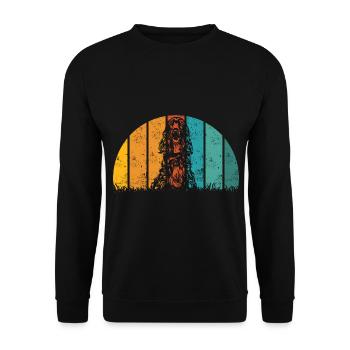Sussex Spaniel Dog Vintage Retro - Unisex Sweatshirt - black - Front - Alina (178cm) & Michal (187cm)