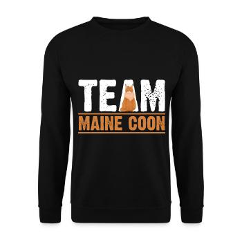 Maine Coon Cat - Sweat-shirt Unisexe - noir - Devant - Alina (178cm) & Michal (187cm)