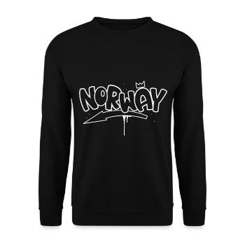 Norway Graffiti - Unisex Pullover - Schwarz - Vorne - Alina (178cm) & Michal (187cm)