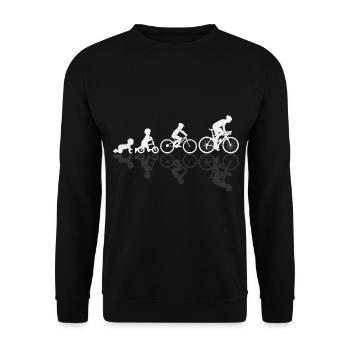 Cyclistes Evolution Ombre Vélo Vélo - Sweat-shirt Unisexe - noir - Devant - Alina (178cm) & Michal (187cm)
