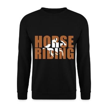 Riding hobby in name - Unisex Sweatshirt - black - Front - Alina (178cm) & Michal (187cm)