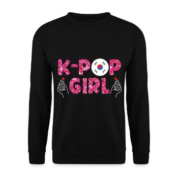 K-Pop Is My Seoul Kpop - Unisex Pullover - Schwarz - Vorne - Alina (178cm) & Michal (187cm)
