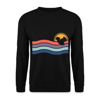 Erdmännchen - Unisex Pullover - Schwarz - Vorne - Alina (178cm) & Michal (187cm)