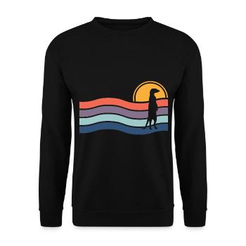Erdmännchen - Unisex Pullover - Schwarz - Vorne - Alina (178cm) & Michal (187cm)
