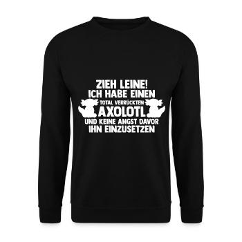 Axolotl - Unisex Pullover - Schwarz - Vorne - Alina (178cm) & Michal (187cm)