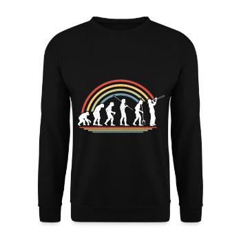 Jazzmusiker Musikliebhaber Jazz Posaune Posaunist - Unisex Pullover - Schwarz - Vorne - Alina (178cm) & Michal (187cm)