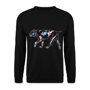 Cane Corso Geometric - Unisex Sweatshirt - black - Front - Alina (178cm) & Michal (187cm)
