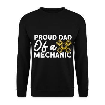 Fier Papa Père Mécanicien Père Famille - Sweat-shirt Unisexe - noir - Devant - Alina (178cm) & Michal (187cm)
