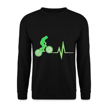 BMX - EKG - Unisex Sweatshirt - black - Front - Alina (178cm) & Michal (187cm)