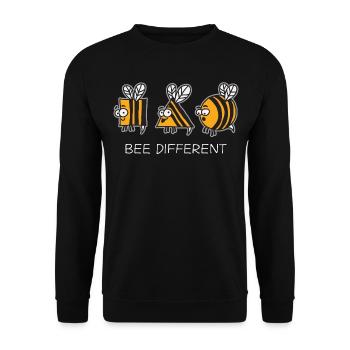 Bees Strange Differently - Unisex Sweatshirt - black - Front - Alina (178cm) & Michal (187cm)