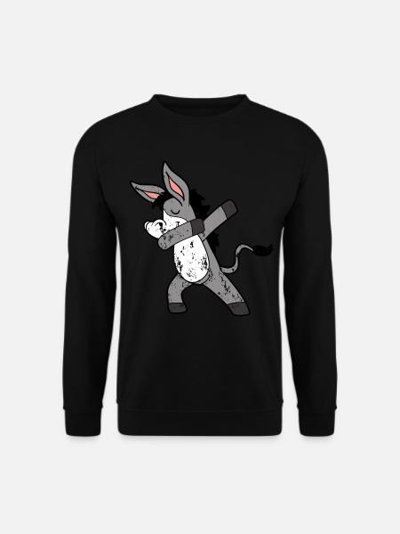 Âne de tamponnage de style grunge vintage rétro - Sweat-shirt Unisexe - noir