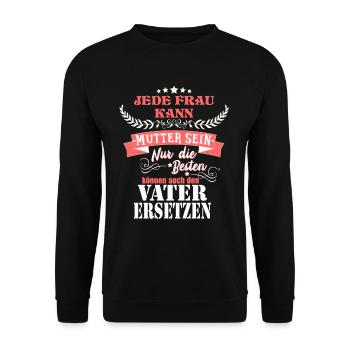 Best mother in the world saying - single mom - Unisex Sweatshirt - black - Front - Alina (178cm) & Michal (187cm)