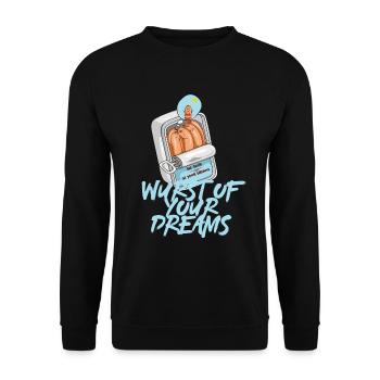 Sausage of your dreams on vacation on the beach experience - Unisex Sweatshirt - black - Front - Alina (178cm) & Michal (187cm)