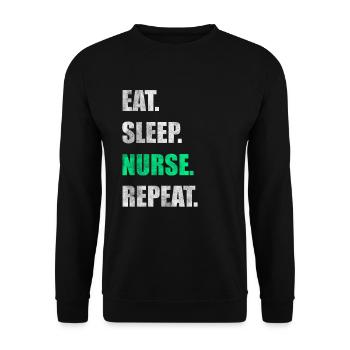Nurse Nurse Nursing - Unisex Sweatshirt - black - Front - Alina (178cm) & Michal (187cm)
