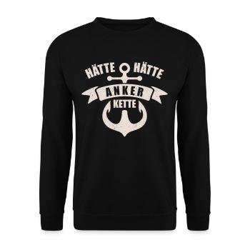 Would have anchor chain | Retro Vintage - Unisex Sweatshirt - black - Front - Alina (178cm) & Michal (187cm)