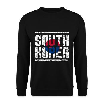 Corée du Sud Corée du Sud Armoiries d'Asie - Sweat-shirt Unisexe - noir - Devant - Alina (178cm) & Michal (187cm)