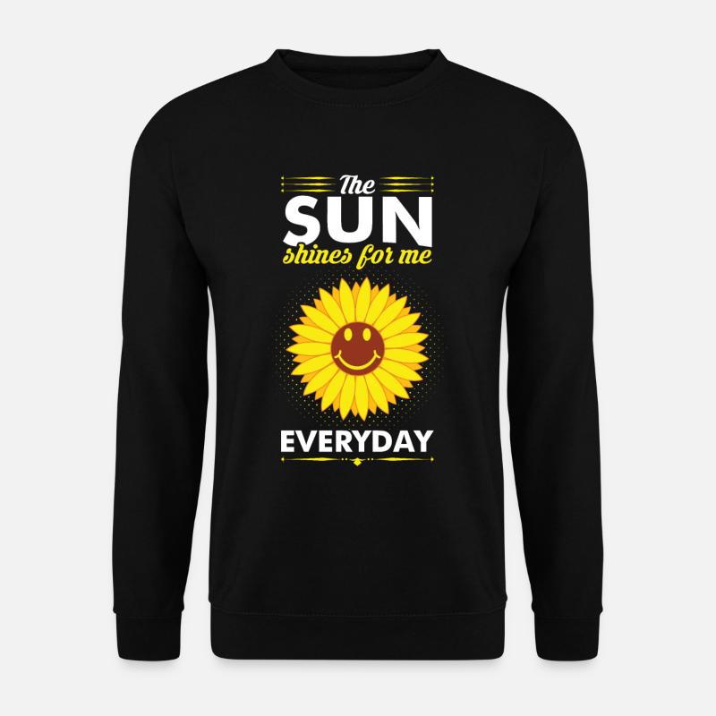 Sonnenblume Glück Sommer - Unisex Pullover - Schwarz