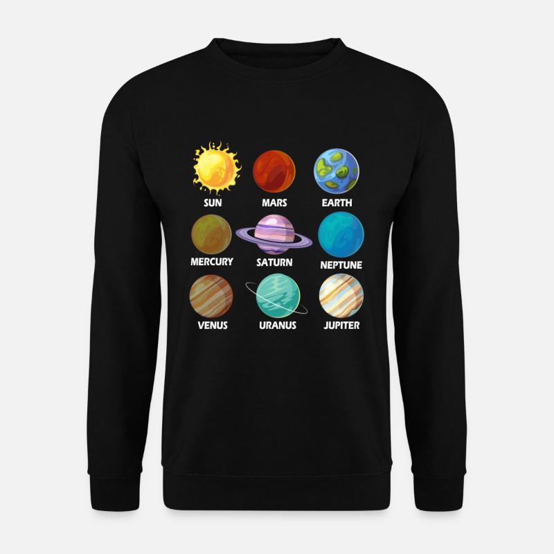 Planeten Galaxie Sonnensystem Universum - Unisex Pullover - Schwarz