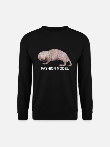 Nacktmull Mole Tier - Unisex Pullover - Schwarz