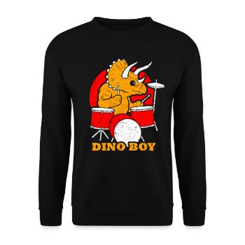 Tambours de dinosaures - Sweat-shirt Unisexe - noir - Devant - Alina (178cm) & Michal (187cm)