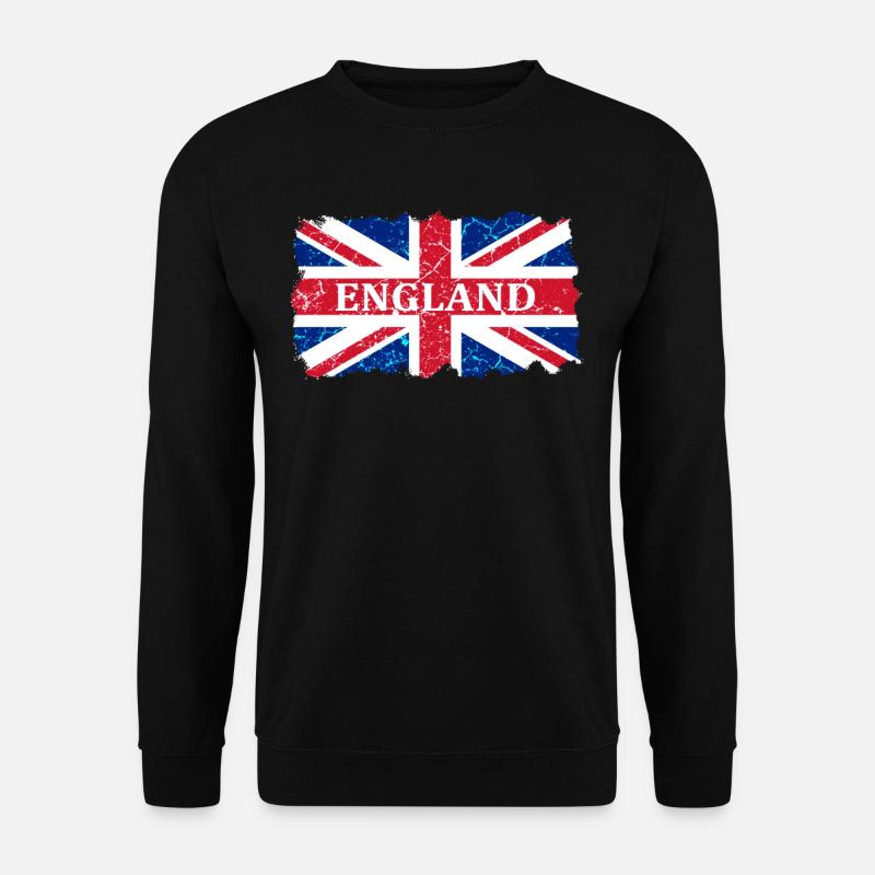 England Flagge - Unisex Pullover - Schwarz