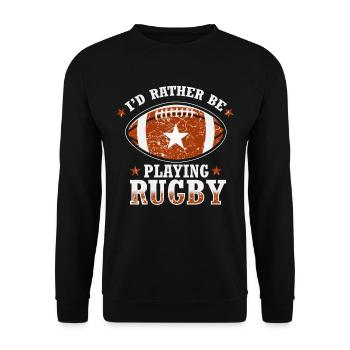 Rugby sport - Unisex Sweatshirt - black - Front - Alina (178cm) & Michal (187cm)