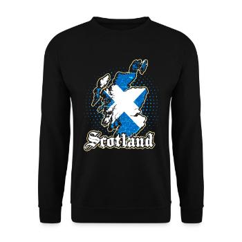 Schottland Wappen - Unisex Pullover - Schwarz - Vorne - Alina (178cm) & Michal (187cm)