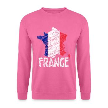 France Paris - Sweat-shirt Unisexe - rose - Devant