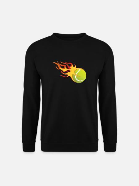 Fireball as tennis ball, tennis - Unisex Sweatshirt - black