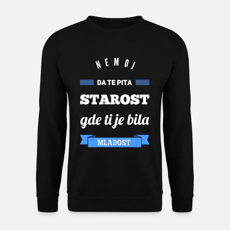 Serbisch Sprichwort Serbien lustig Spruch Balkan - Unisex Pullover - Schwarz
