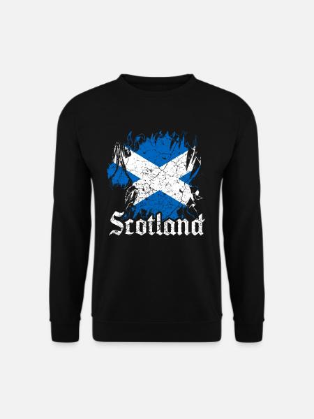Scotland Flag Retro Scottish Gift - Unisex Sweatshirt - black