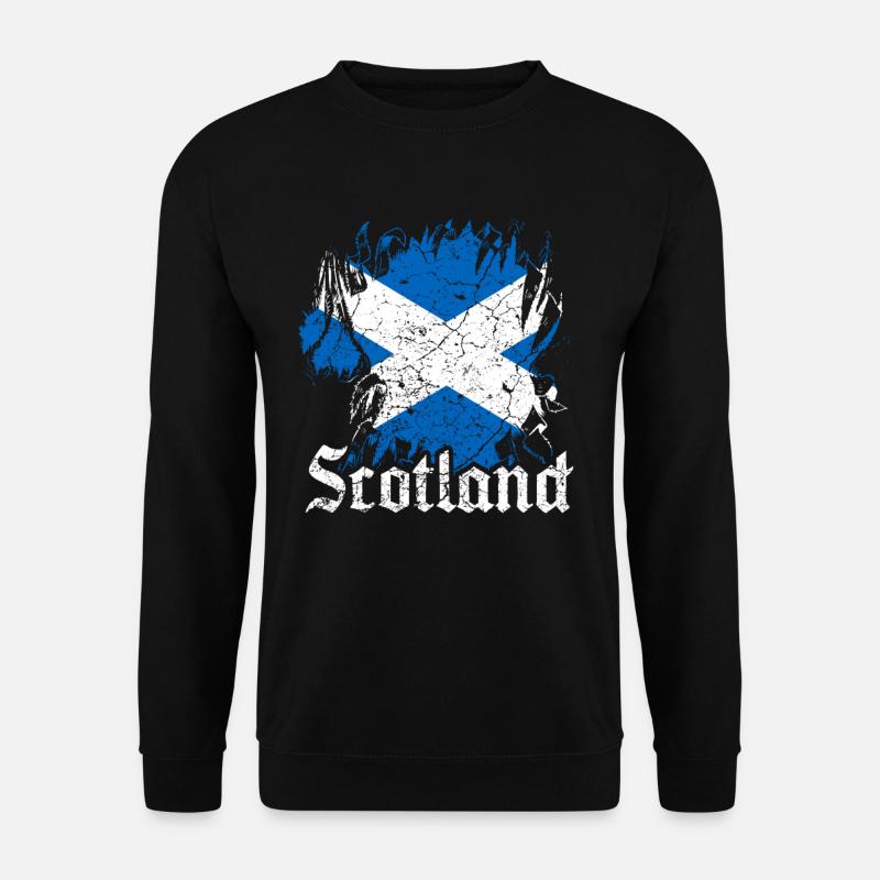 Schottland Flagge Retro Schottisch Geschenk - Unisex Pullover - Schwarz