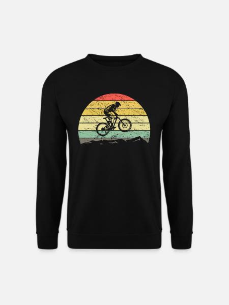 Mountainbiking MTB Retro Vintage Berge Bike - Unisex Pullover - Schwarz