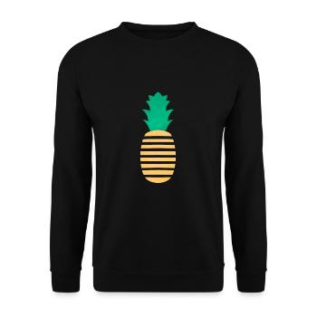 Pineapple Festival Summer Design - Unisex Sweatshirt - black - Front - Alina (178cm) & Michal (187cm)