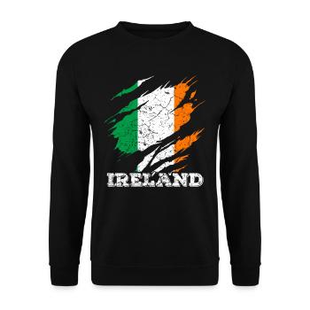 Ireland - Unisex Sweatshirt - black - Front - Alina (178cm) & Michal (187cm)