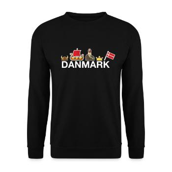 DANMARK Danemark Plage vacances Dunes Mer - Sweat-shirt Unisexe - noir - Devant - Alina (178cm) & Michal (187cm)