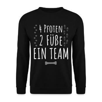 Cooler Hunde Spruch | Geschenkidee Hundebesitzer - Unisex Pullover - Schwarz - Vorne - Alina (178cm) & Michal (187cm)
