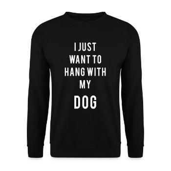 Dog pet love paw gift - Unisex Sweatshirt - black - Front - Alina (178cm) & Michal (187cm)