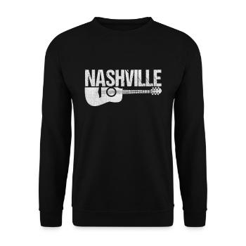 Nashville Gitarre Musik Country Musik Liebhaber - Sweat-shirt Unisexe - noir - Devant - Alina (178cm) & Michal (187cm)