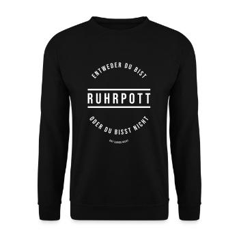 Ruhrpott Ruhrgebiet Essen Bochum Geschenk - Unisex Sweatshirt - black - Front - Alina (178cm) & Michal (187cm)