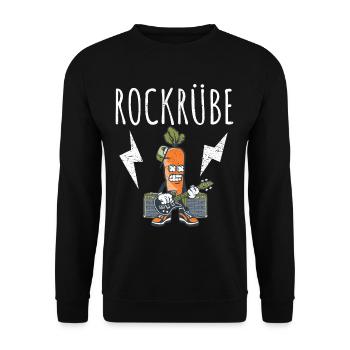 ROCK RÜBE Karotte Gitarre Retro Vintage - Sweat-shirt Unisexe - noir - Devant - Alina (178cm) & Michal (187cm)