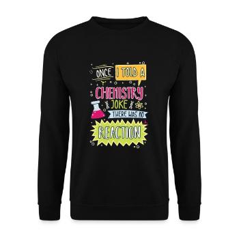 Chimie Réaction Laboratoire Science Drôle Cadeau - Sweat-shirt Unisexe - noir - Devant - Alina (178cm) & Michal (187cm)