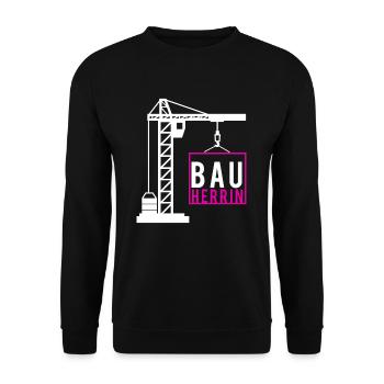 Client house family construction site client gift - Unisex Sweatshirt - black - Front - Alina (178cm) & Michal (187cm)