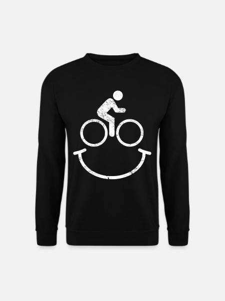 Happy Bike Fun Humor Cyclist Bicycle Gift - Unisex Sweatshirt - black
