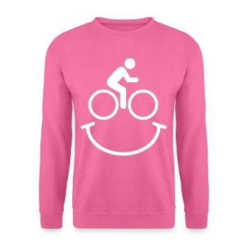 Radfahrer Smile Emoticon Rad Lustige Geschenkidee - Unisex Pullover - Pink - Vorne