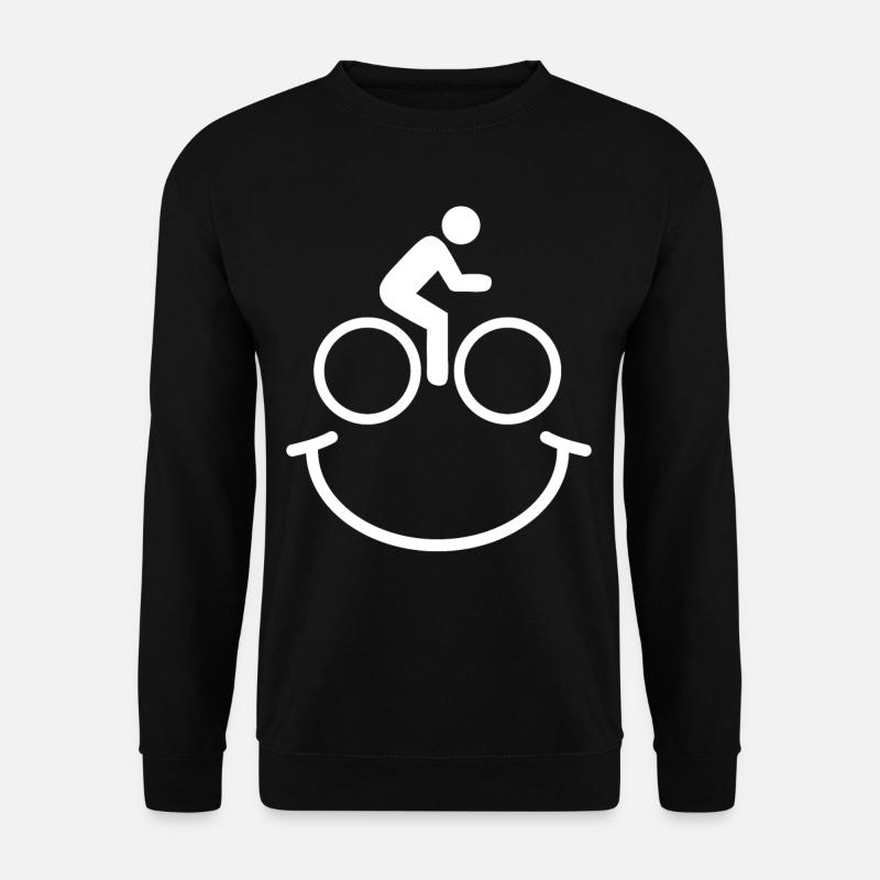 Radfahrer Smile Emoticon Rad Lustige Geschenkidee - Unisex Pullover - Schwarz