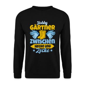 Gärtner Garten Geschenk Gartenarbeit Geschenk - Unisex Pullover - Schwarz - Vorne - Alina (178cm) & Michal (187cm)