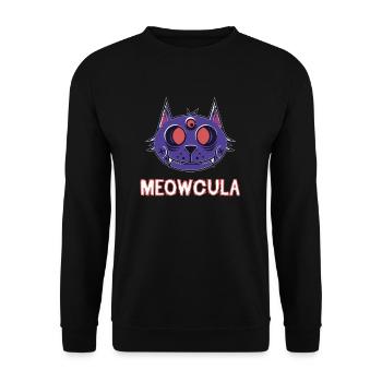 Cadeau de chaton Dracula chat Halloween vampire - Sweat-shirt Unisexe - noir - Devant - Alina (178cm) & Michal (187cm)